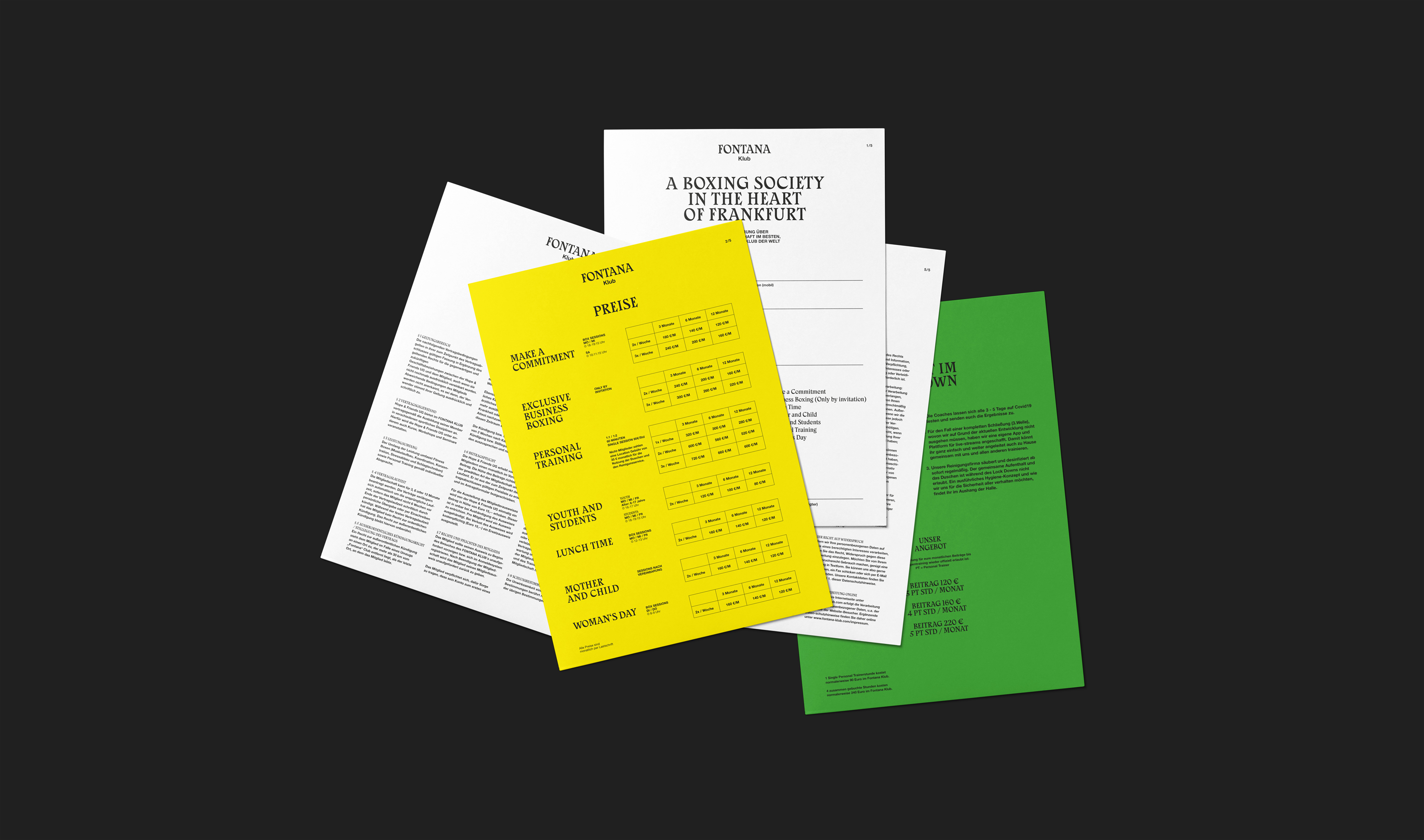 Briefschaften des Fontana Klubs