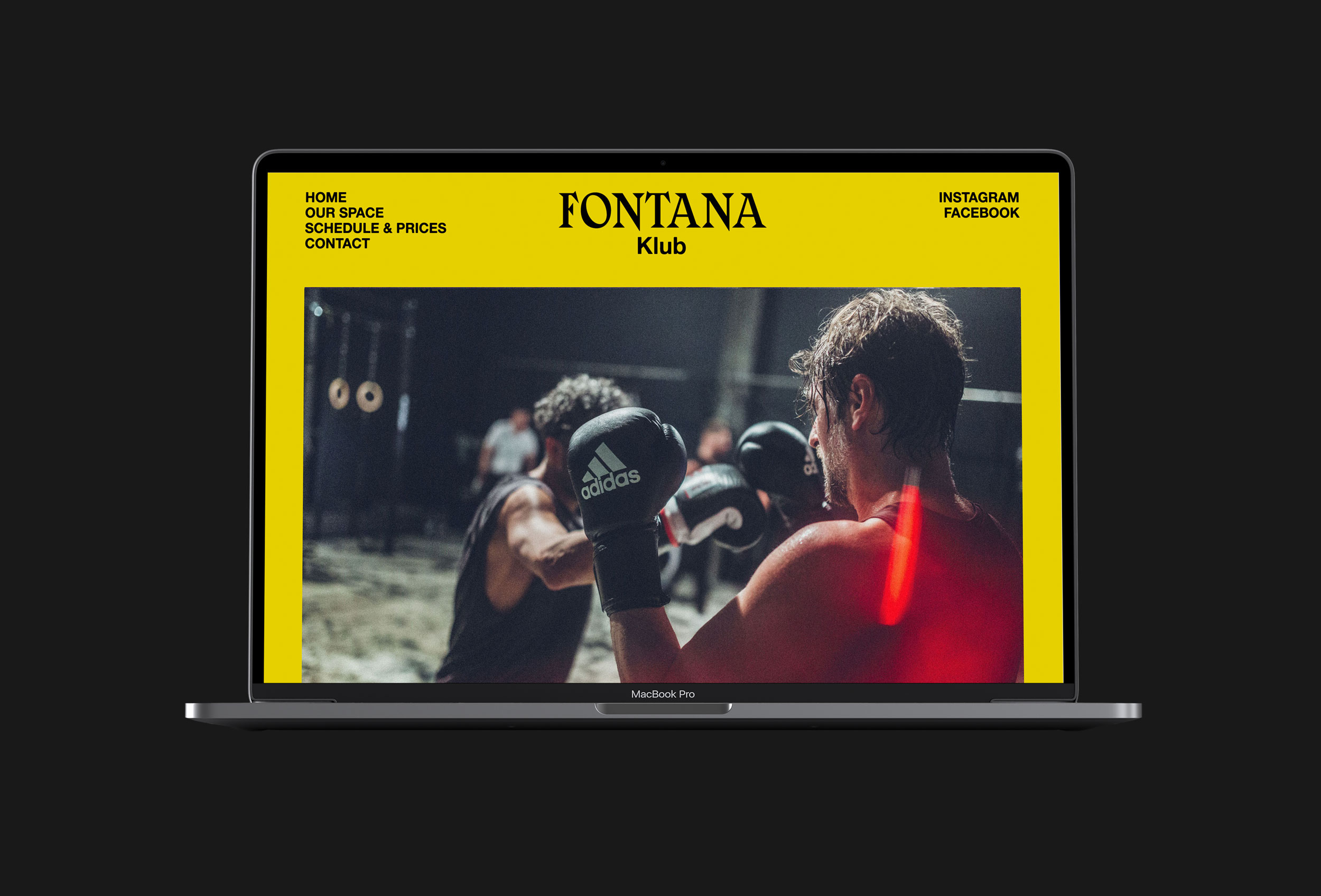 Startseite der Fontana Klub Webseite