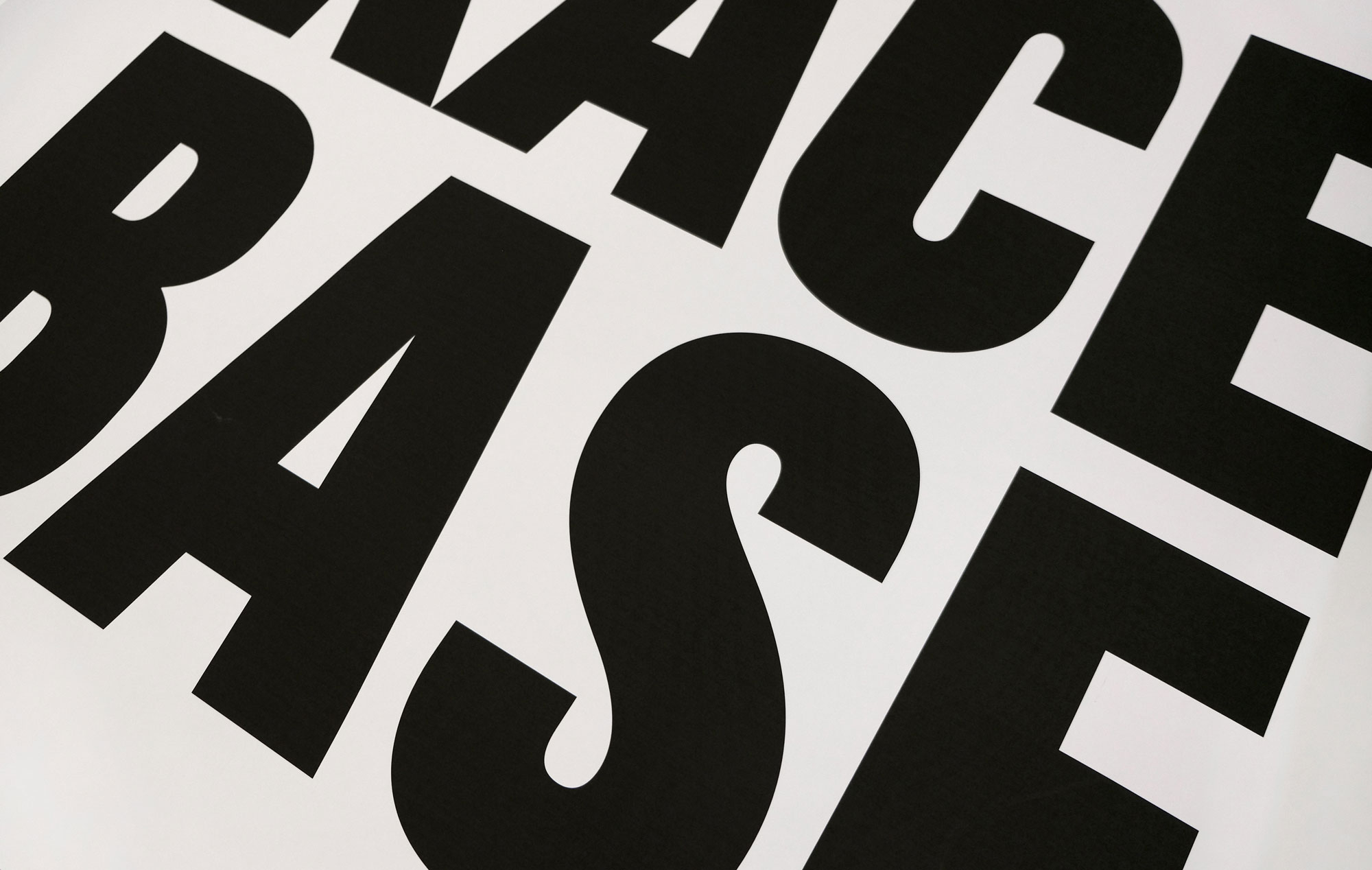 Grafikdesign und Konzept für die adidas Runners Frankfurt Detailansicht eines typografischen Posters