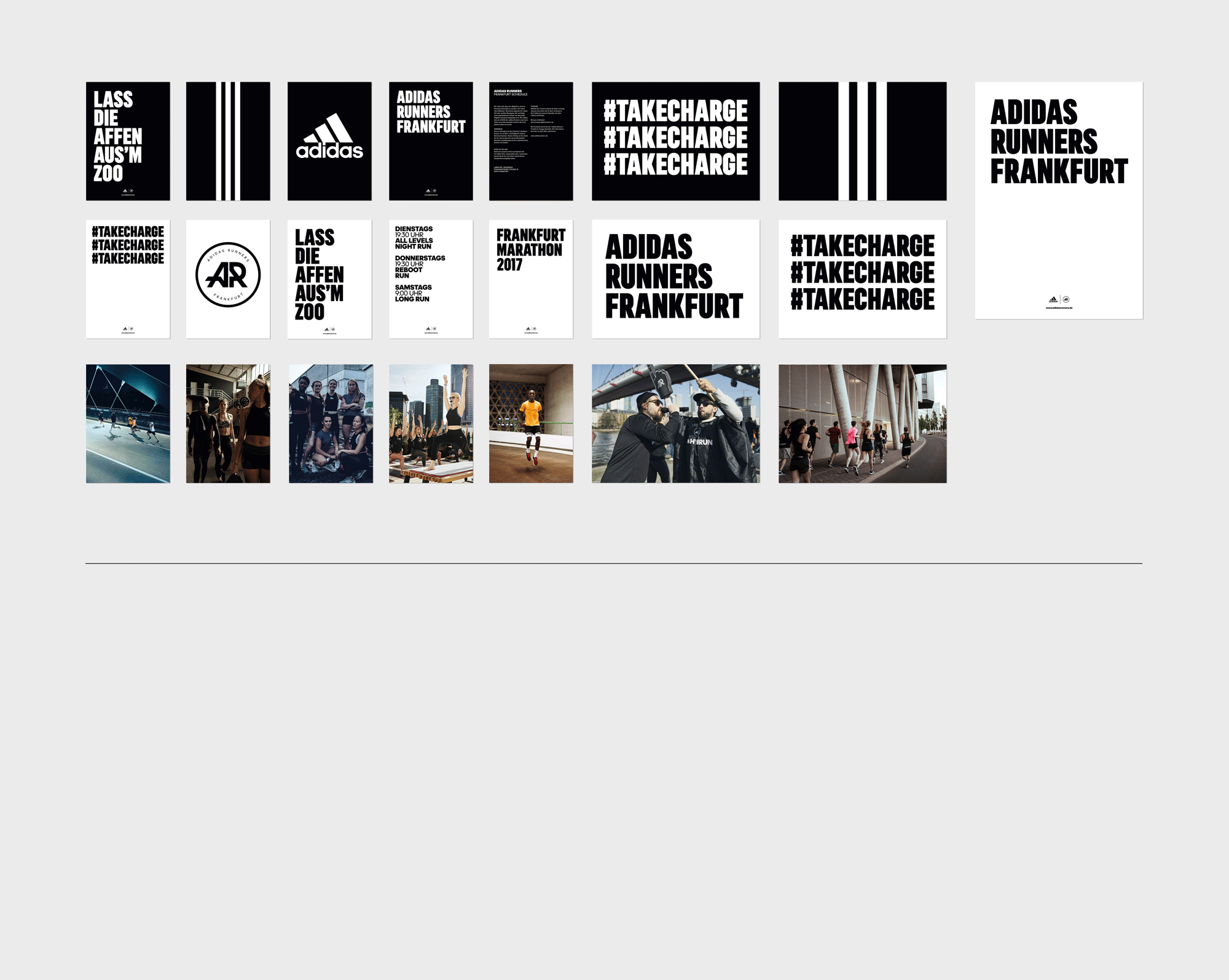 Grafikdesign und Konzept für die adidas Runners Frankfurt Animation wie sich das Grafikdesign Konzept für die adidas Runners Frankfurt aufbaut