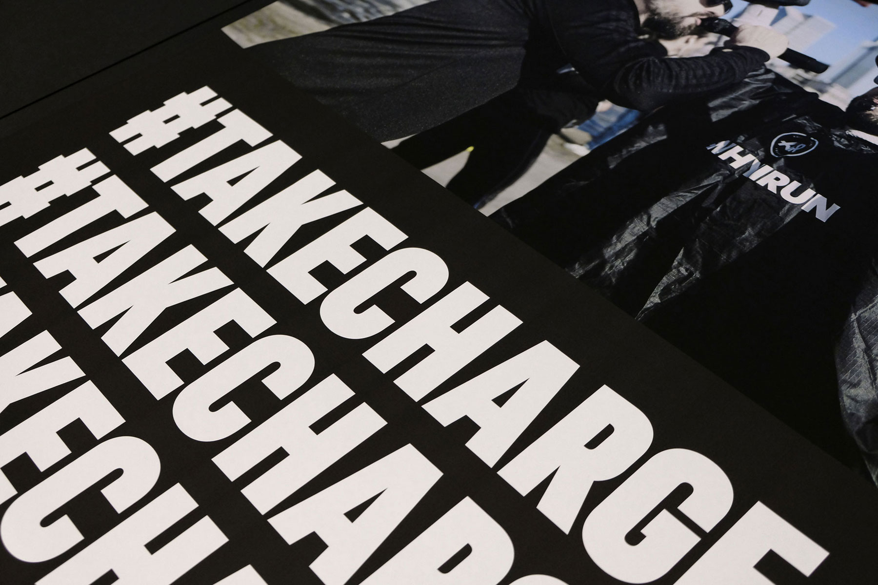 Grafikdesign und Konzept für die adidas Runners Frankfurt Detailansicht eines typografischen Posters