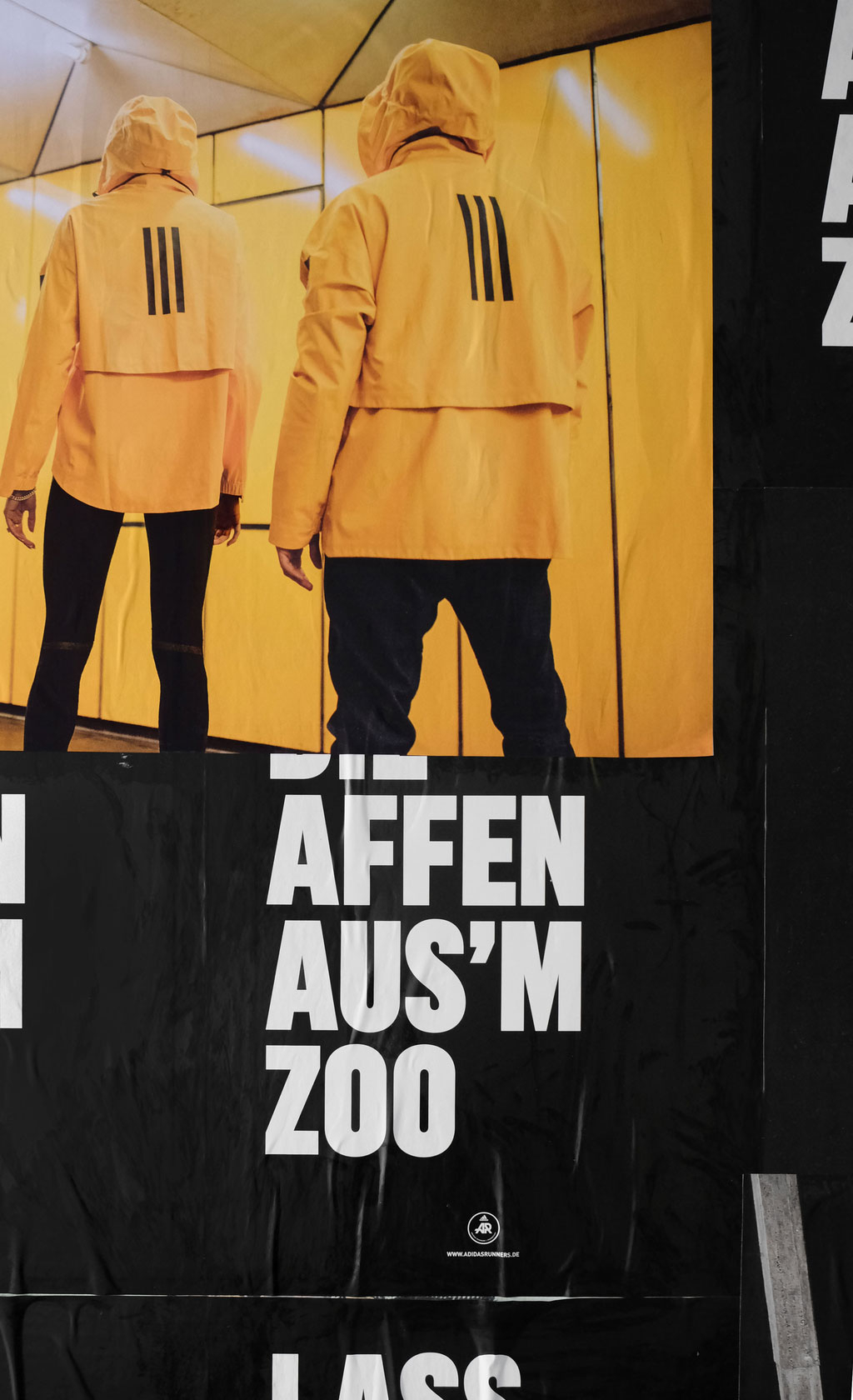 Detailansicht des Grafikdesign für die Wand bei dem adidas Runners Event