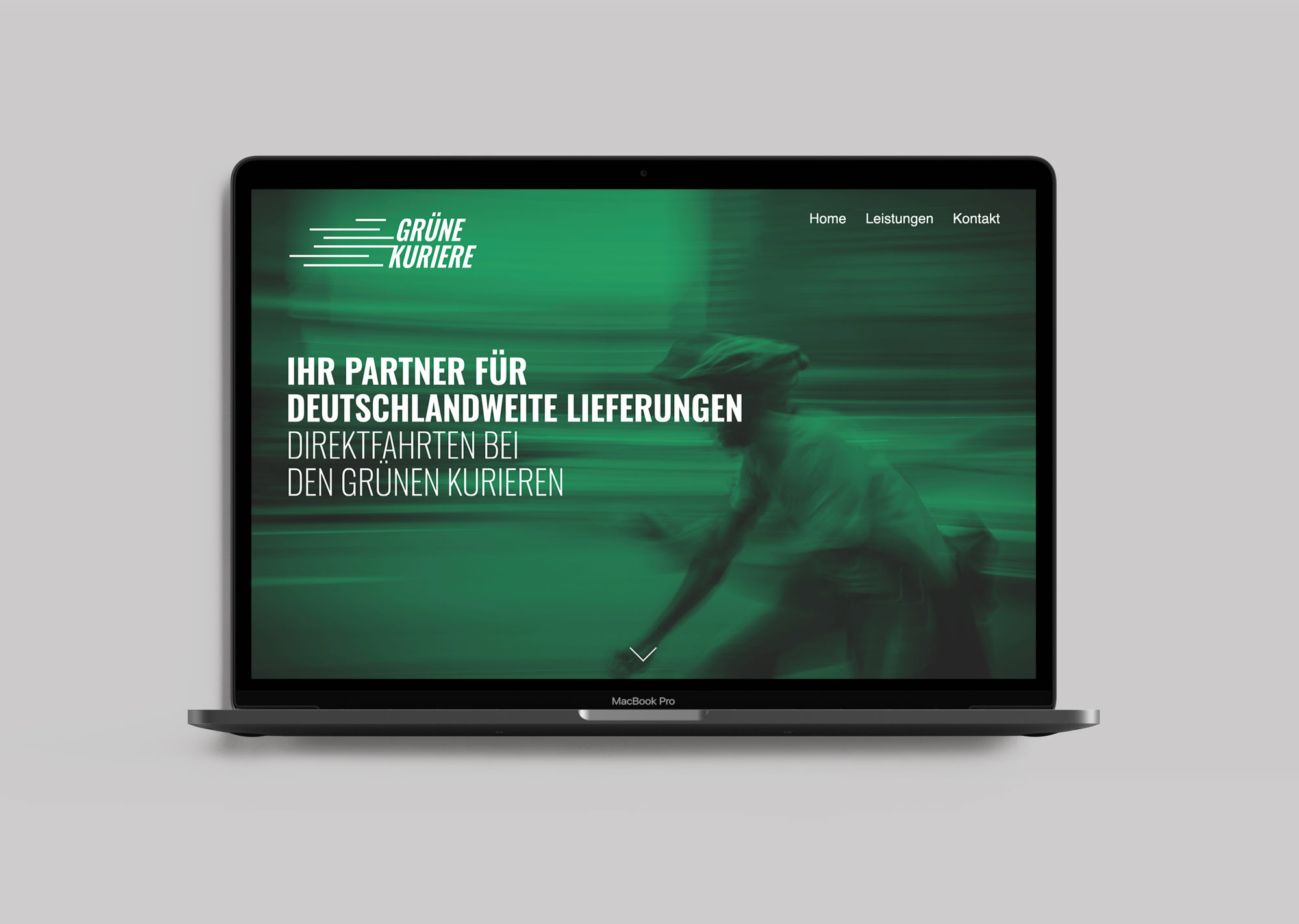 Webdesign der Grüne Kuriere Seite