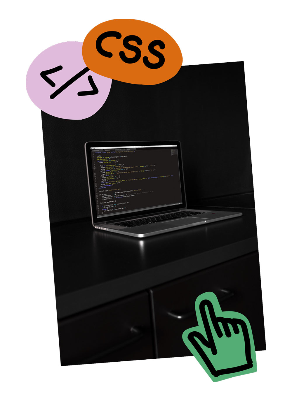 Laptop mit Programmiercode auf dem Screen