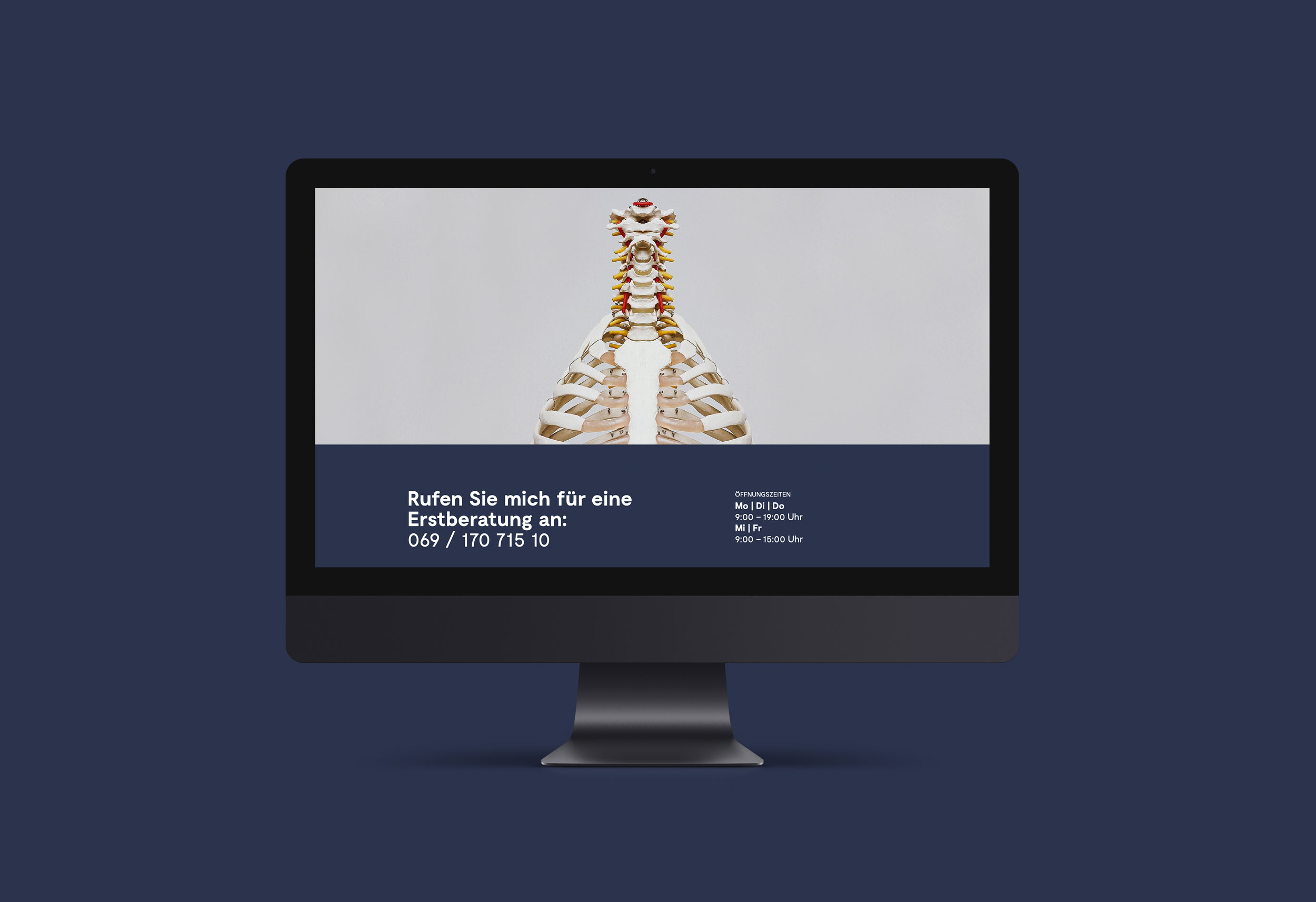 Mac Monitor mit der Heilpraxis Jörg Jährling Webseite