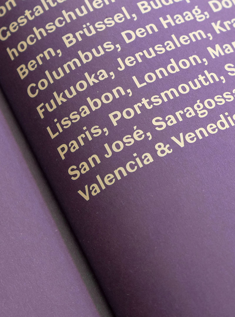 Buchgestaltung für eine Publikation der Hochschule Darmstadt Detailansicht der Typografie in einem Buch