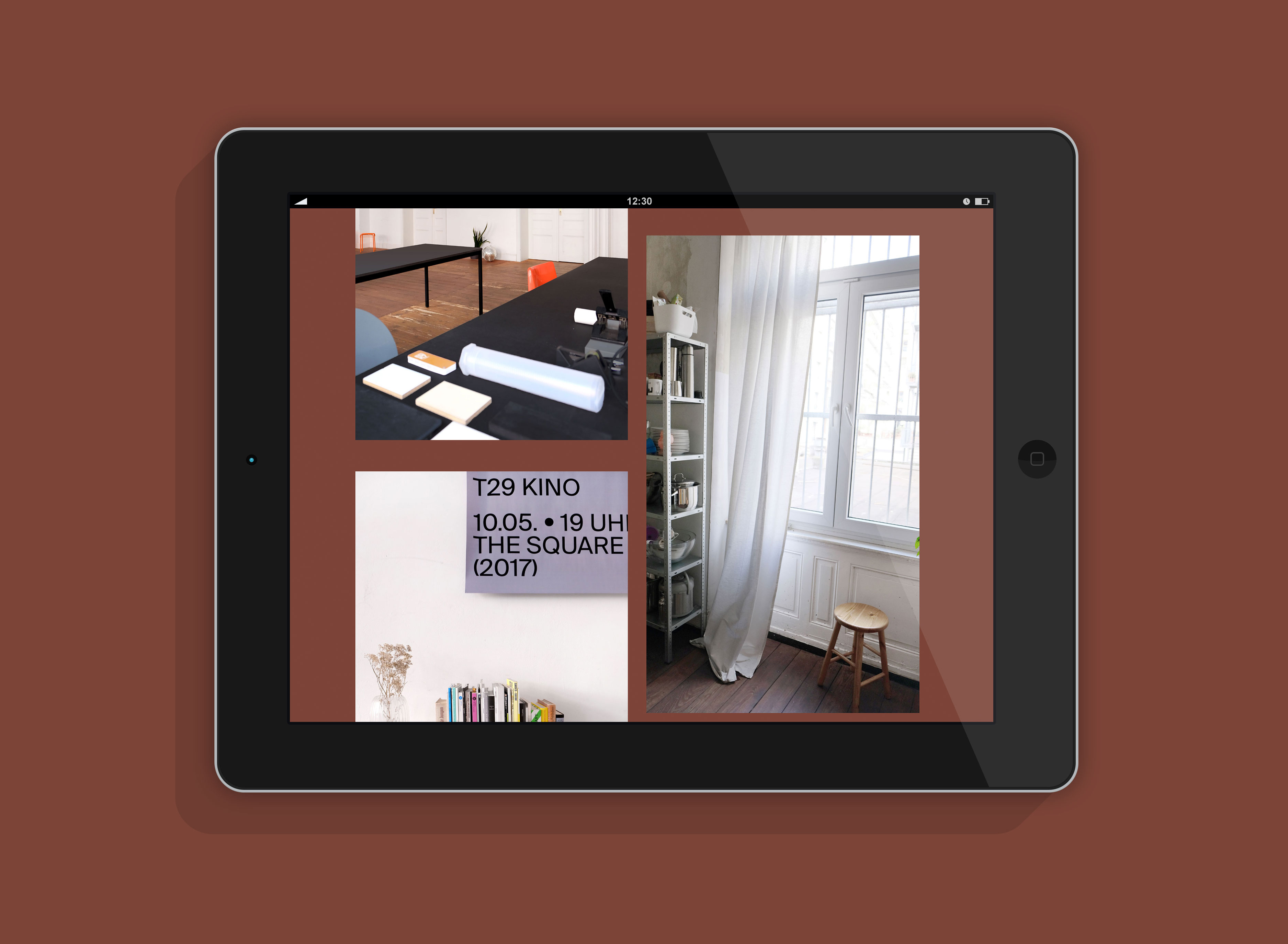 Webdesign für die Bildergalerie auf der T29 Seite