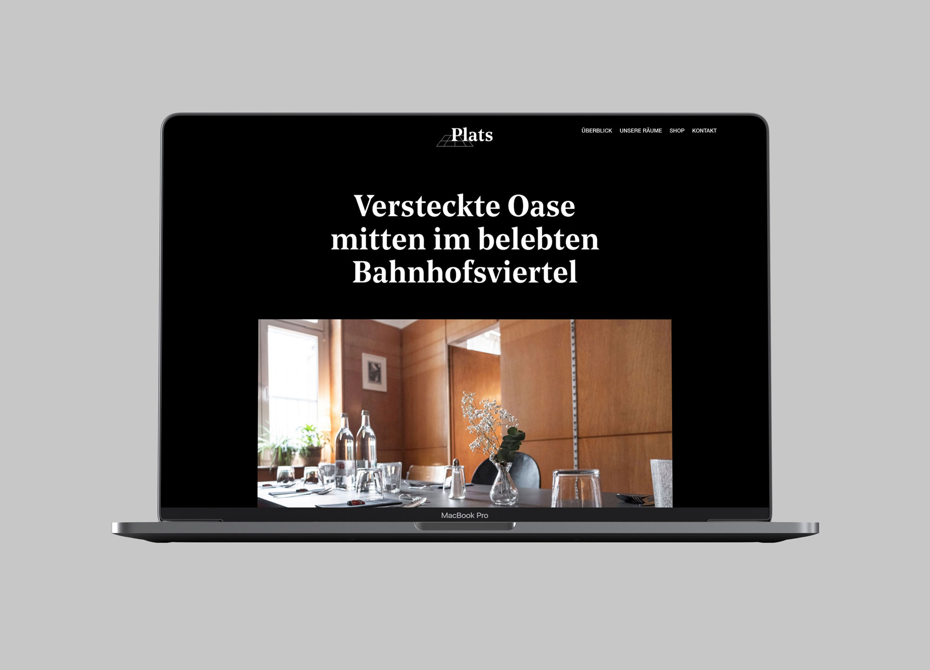 Corporate Design für den Plats Eventspace in Frankfurt Webdesign der Seite des Plats Eventspaces in Frankfurt